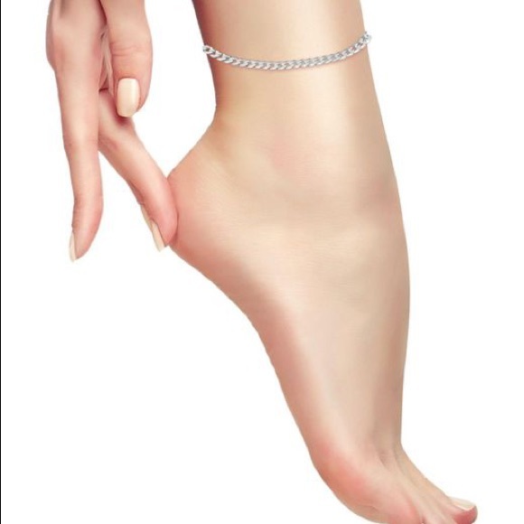 💃🏻HP💃🏻STERLING SILVER ANKLE BRACELET💃🏻 - Picture 2 of 5
